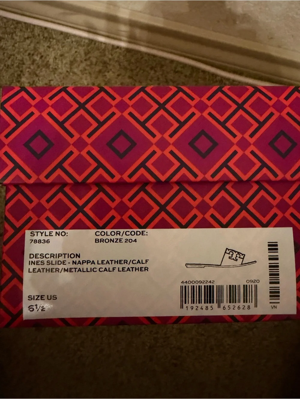 Tory Burch Bronze Ines Slide